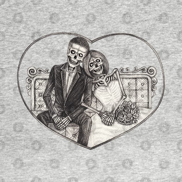 Skeletons lovers wedding. by Jiewsurreal